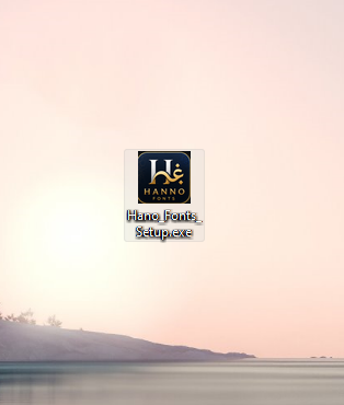 أيقونة ملف تثبيت Hano Fonts على سطح المكتب
